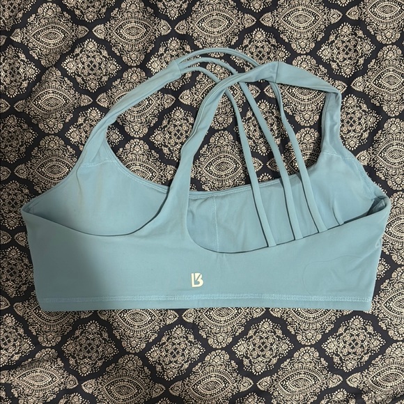 BuffBunny Blue Strappy Sports Bra - Picture 2 of 2